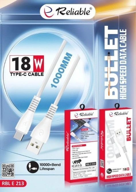 18w Bullet Ultra Fast Charging Daily Use Cable (WOG) E-213 - Image 3