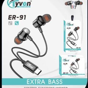 Extra Bass Control Function Answer End Call Button Earphone ER-91