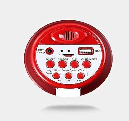 75 Watts Handheld Megaphone with Recorder USB and Memory Card Input for Announcing; Talk; Record; Play; Siren; Music with Battery and Charger (2Pc) - Image 7