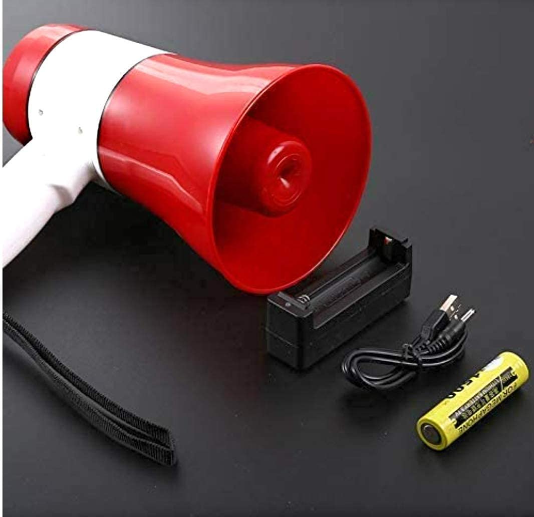 75 Watts Handheld Megaphone with Recorder USB and Memory Card Input for Announcing; Talk; Record; Play; Siren; Music with Battery and Charger (2Pc) - Image 6