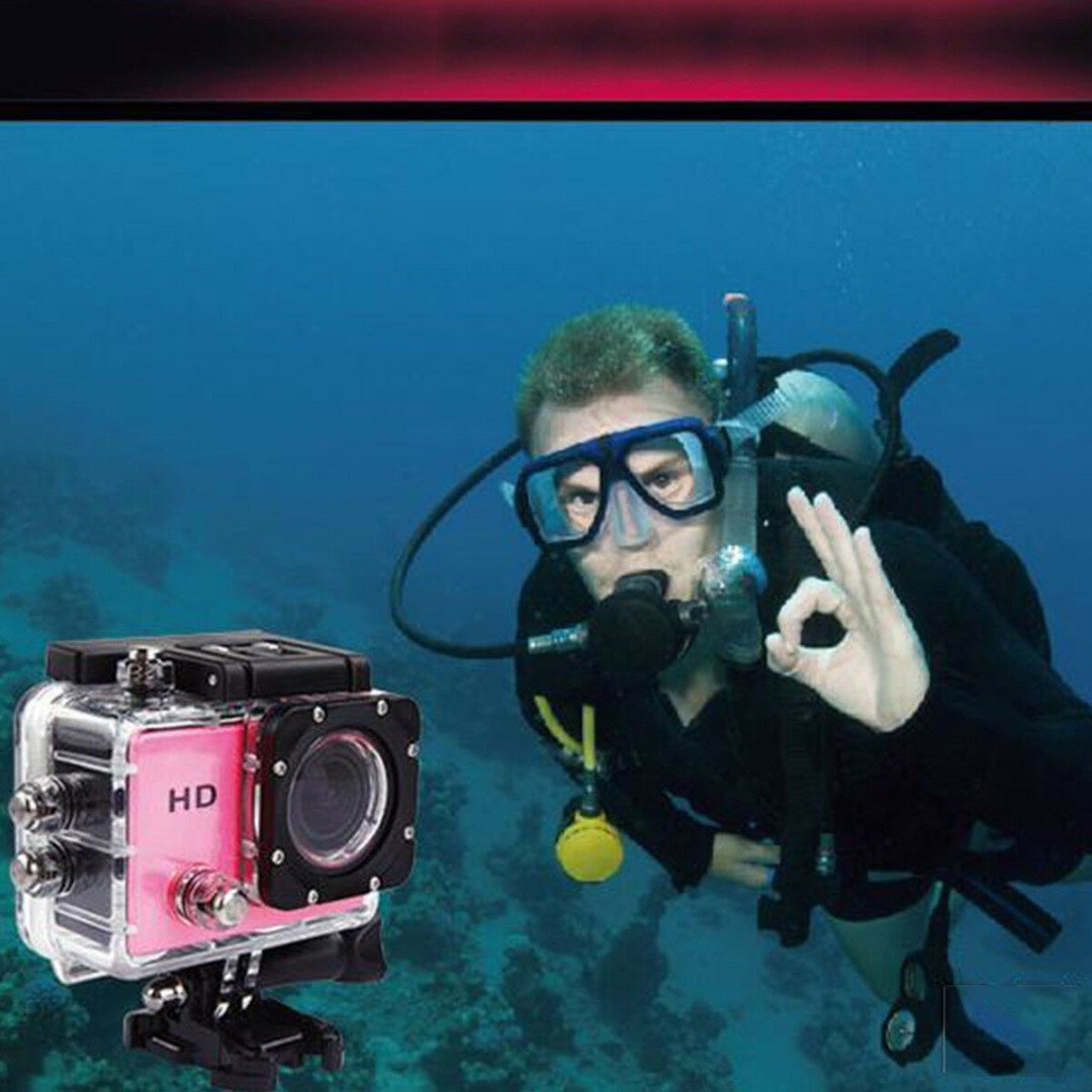 Sports Action camera Waterproof Outdoor 2K Action Camera with SD Card and Handlebar Mounts Sports and Action Camera (Black, 12 MP) - Image 4