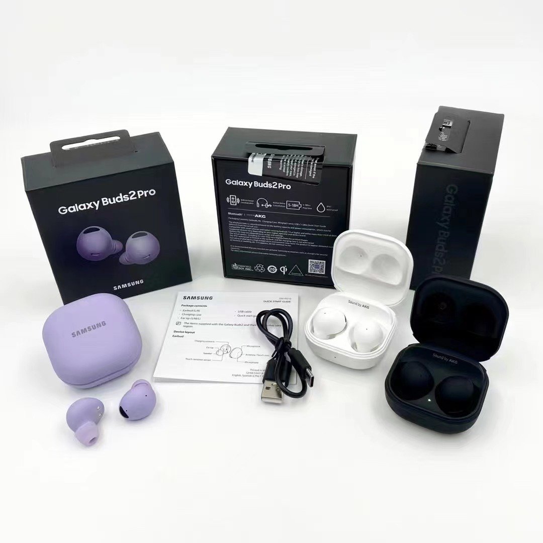 Original Buds2 Pro Innovative AI Bluetooth Earbuds with Active Noise Cancellation, Immersive Audio, and Seamless Pairing Compatible with Samsung Devices (Purple/ Balck/ White)