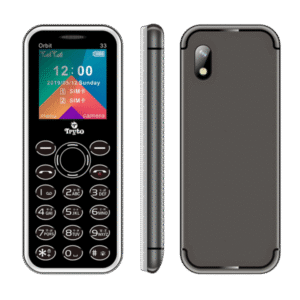 Tryto Orbit 33 Mini Bluetooth Feature Phone – Dual SIM, Camera, FM, MP3/MP4, Panic Button