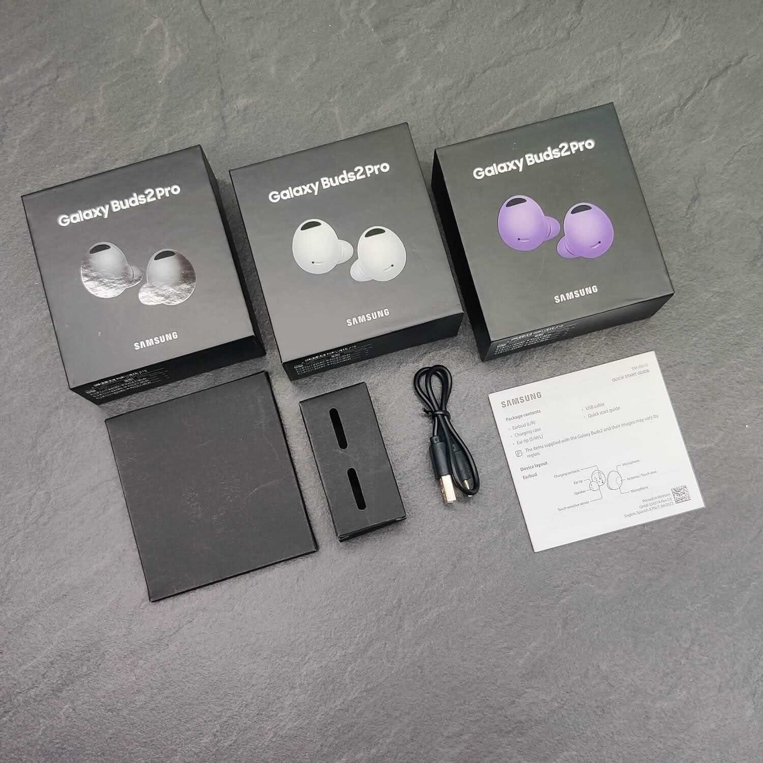 Original Buds2 Pro Innovative AI Bluetooth Earbuds with Active Noise Cancellation, Immersive Audio, and Seamless Pairing Compatible with Samsung Devices (Purple/ Balck/ White) - Image 2